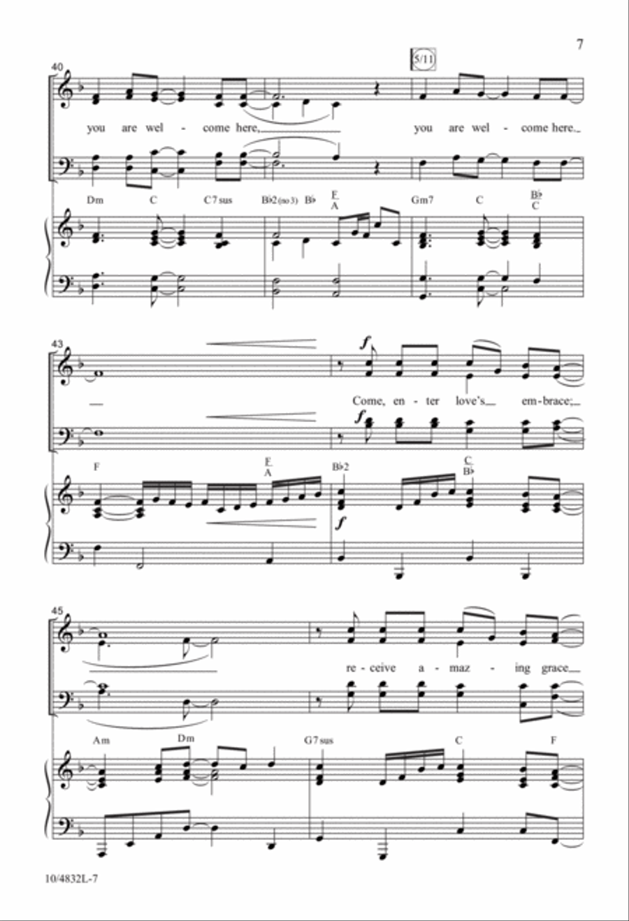 You Are Welcome Here 4-Part scores gallery preview page 7