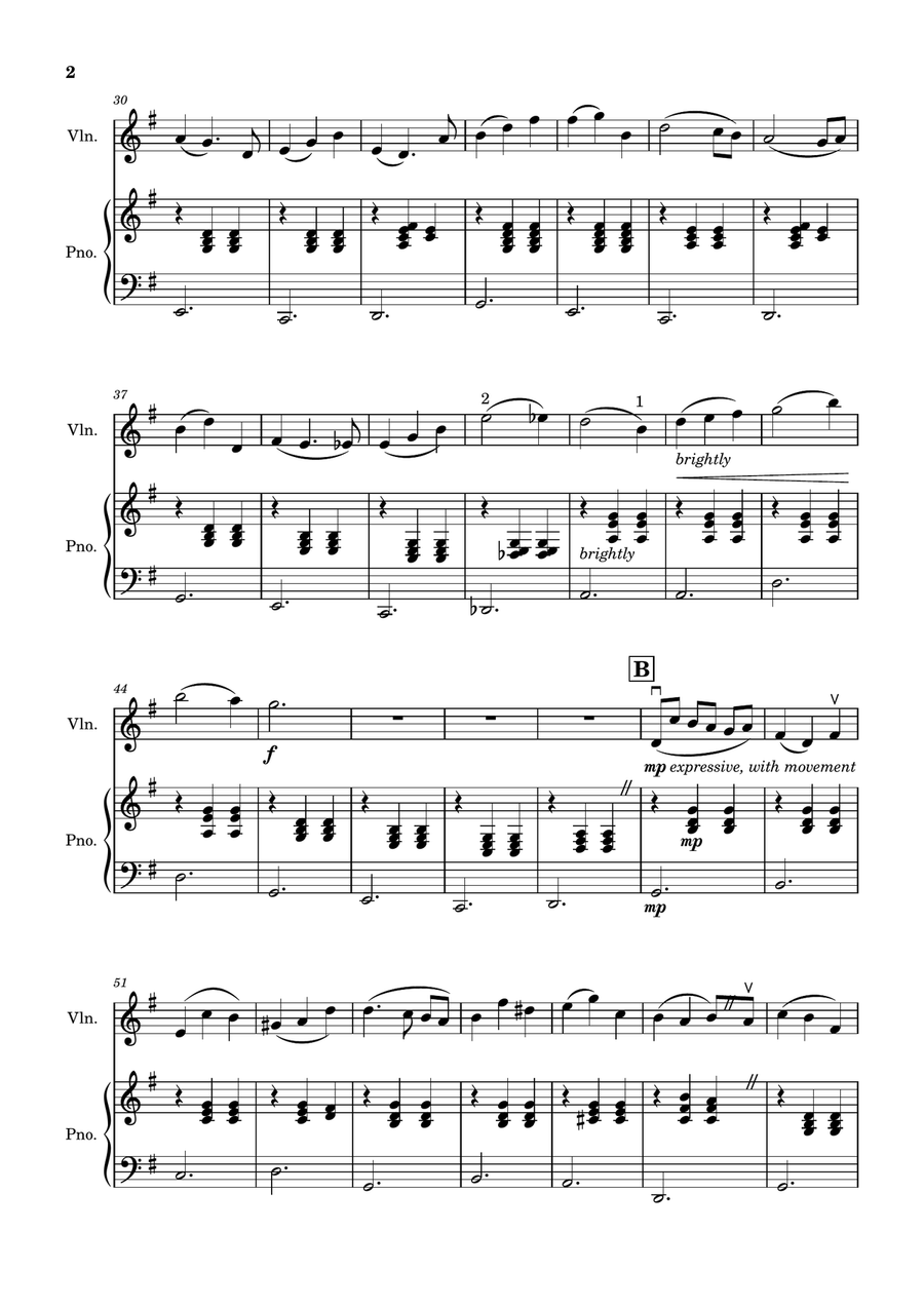 'After the storm'-Violin and piano Violin Solo scores gallery preview page 2