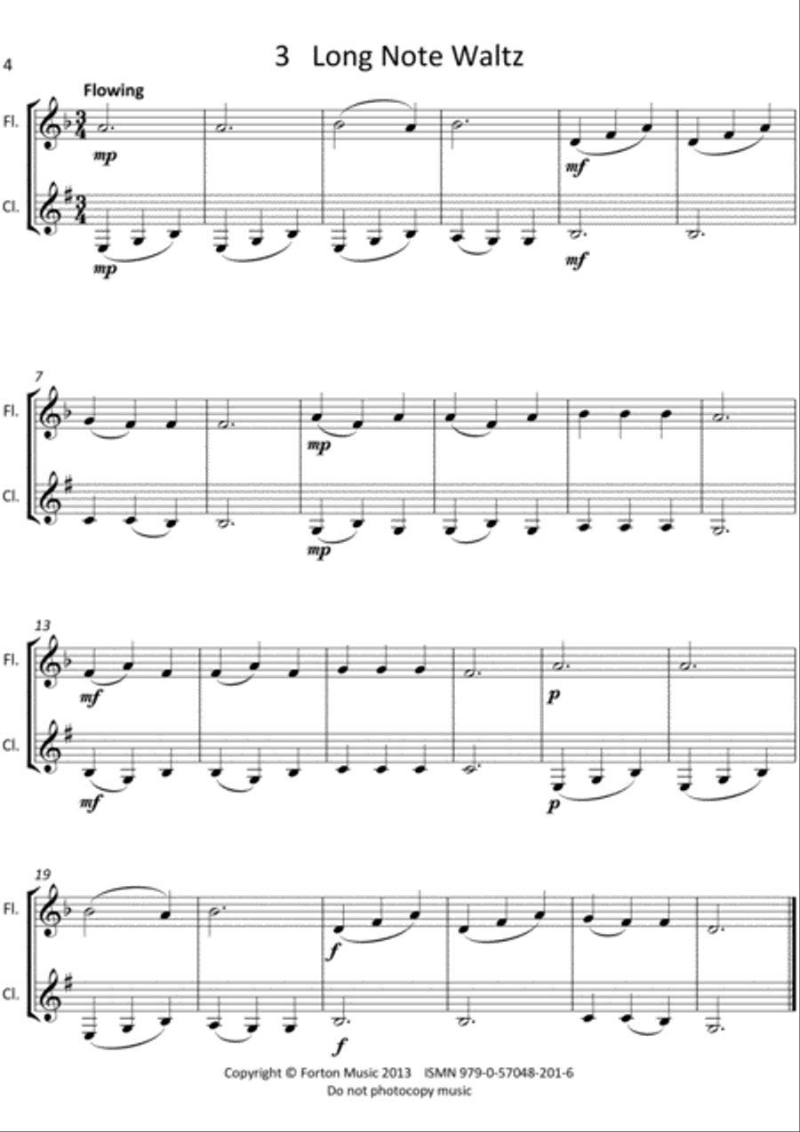 Flute and Clarinet Duets for Young Players Woodwind Duet scores gallery preview page 4
