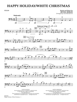 Happy Holiday/White Christmas (arr. Ted Ricketts) - Cello