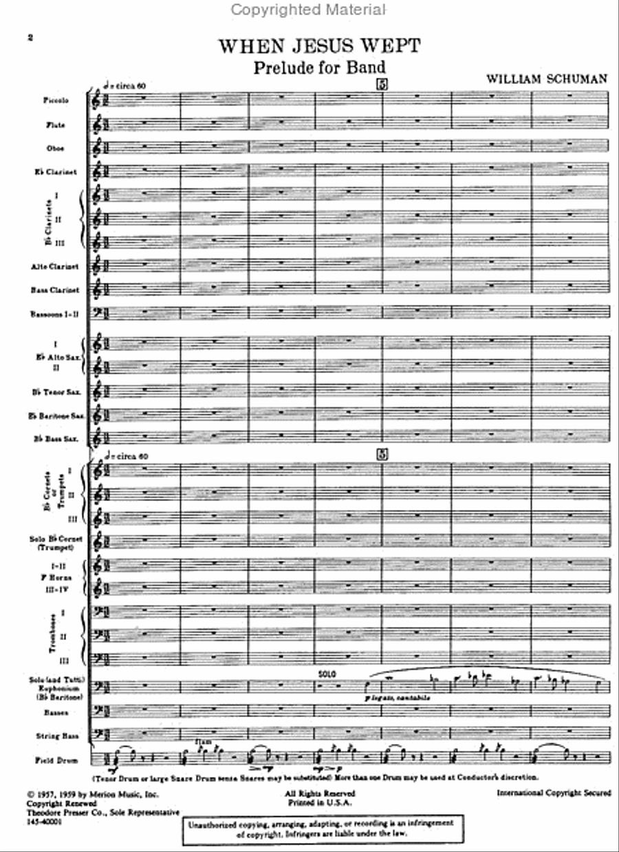 When Jesus Wept Concert Band scores gallery preview page 2