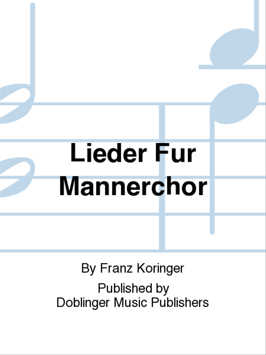 Lieder fur Mannerchor TTBB scores gallery preview page 1