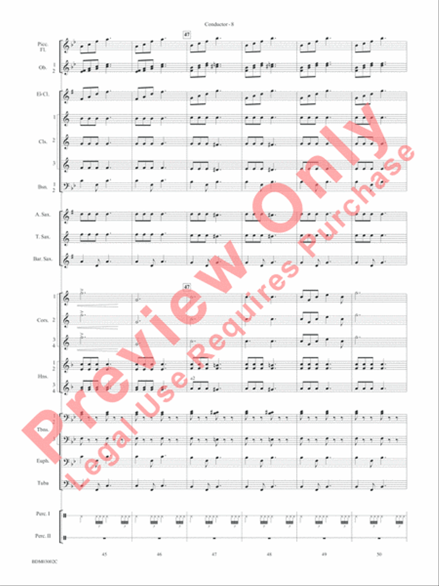 Sabre and Spurs (March of the American Cavalry) Concert Band scores gallery preview page 11