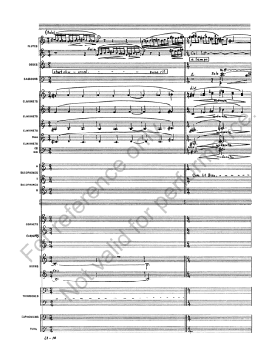 Prelude to the Afternoon of a Faun Concert Band scores gallery preview page 12