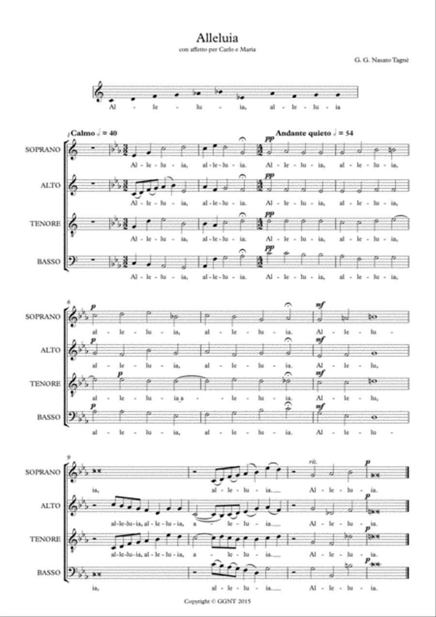 Alleluia 4-Part scores gallery preview page 1