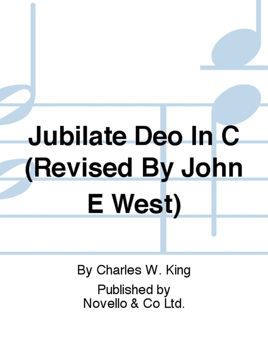 Jubilate Deo In C (Revised By John E West)