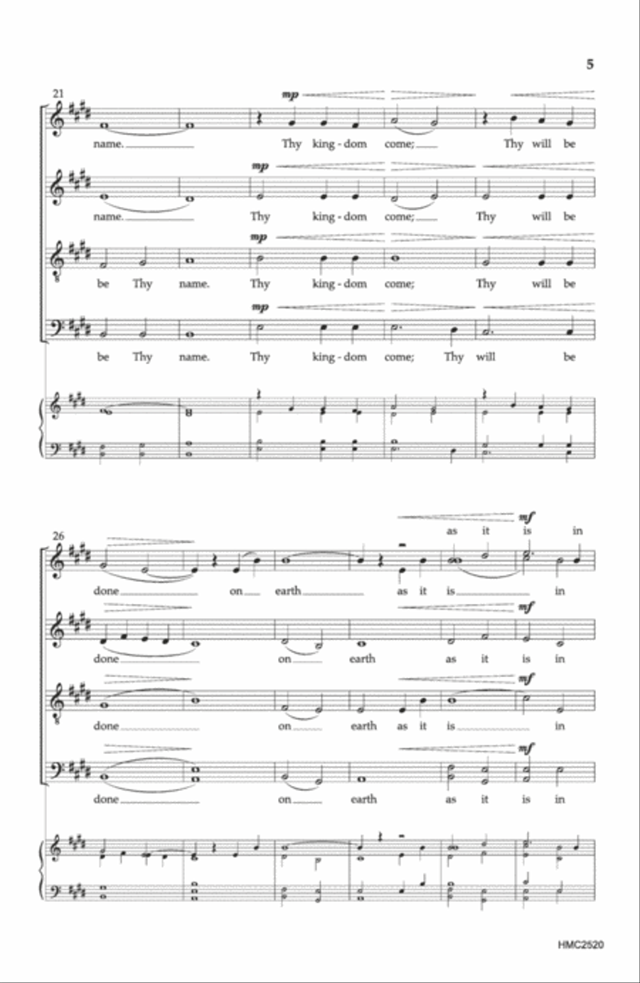 Thy Will Be Done 4-Part scores gallery preview page 3