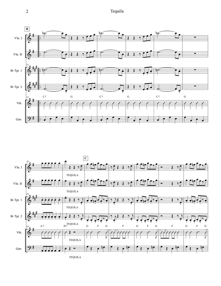 Tequila Small Ensemble scores gallery preview page 2