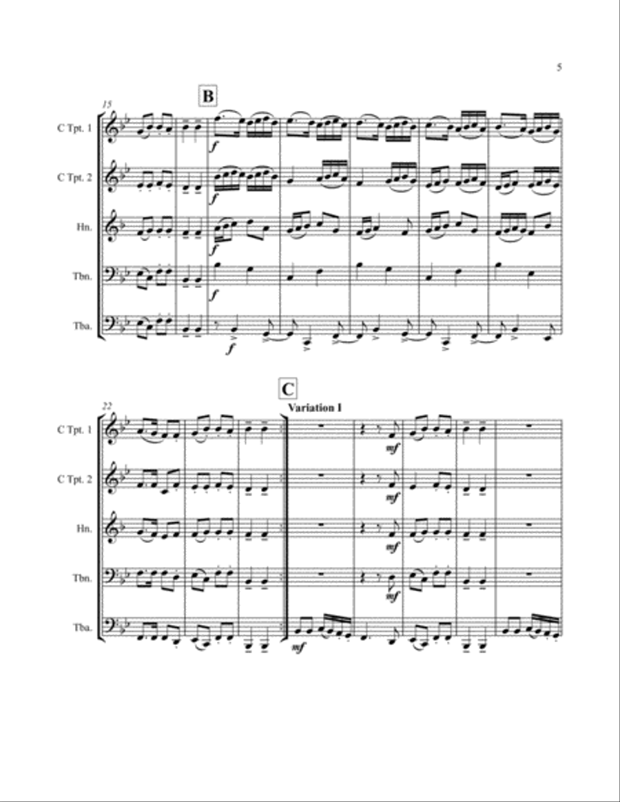 The Big Book of Christmas Carols for Brass Quintet, Vol. III Brass Quintet scores gallery preview page 5