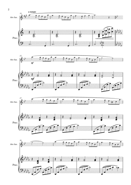 La Vie En Rose arranged for Alto Saxophone and Piano image number null