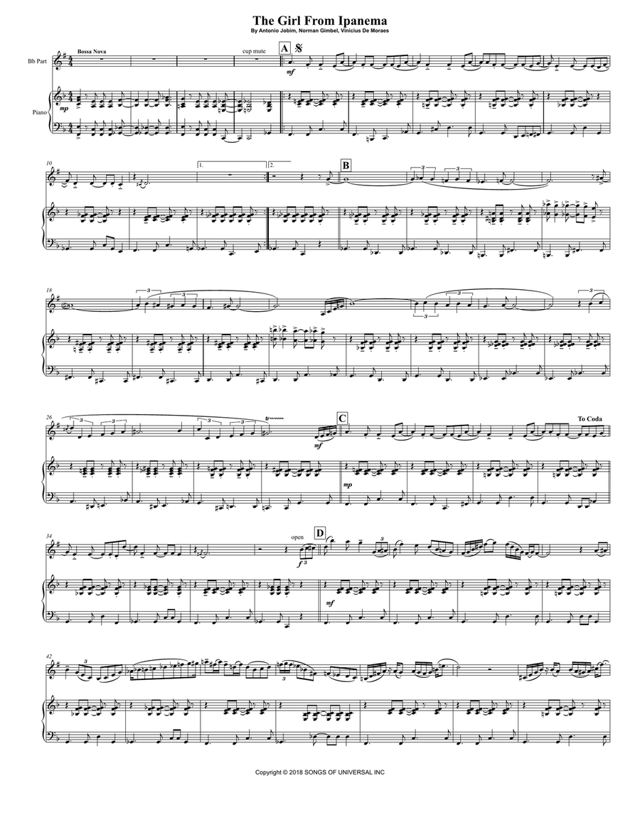 The Girl From Ipanema (garôta De Ipanema) Large Ensemble scores gallery preview page 2