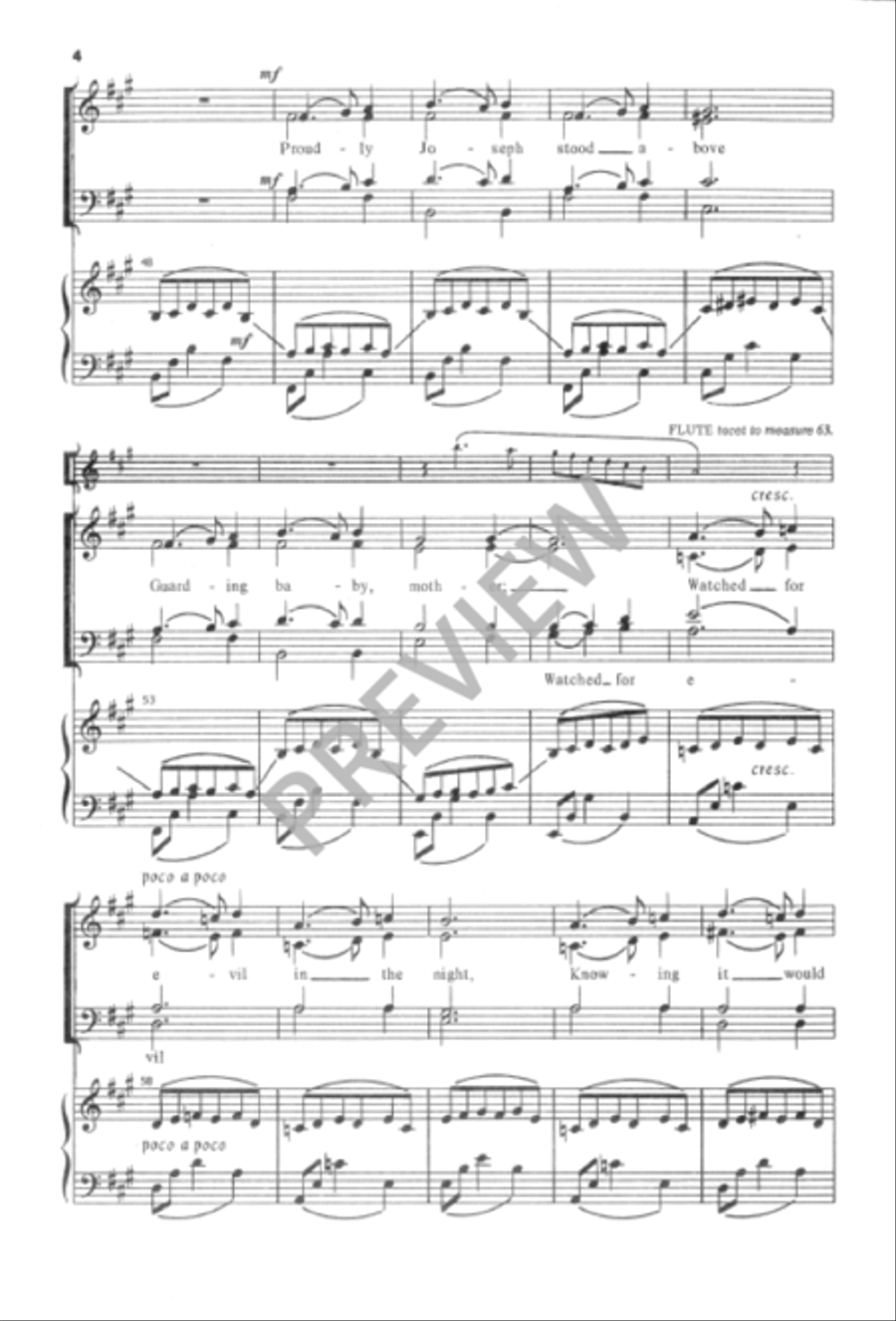 Jesus, Tiny Child 4-Part scores gallery preview page 5