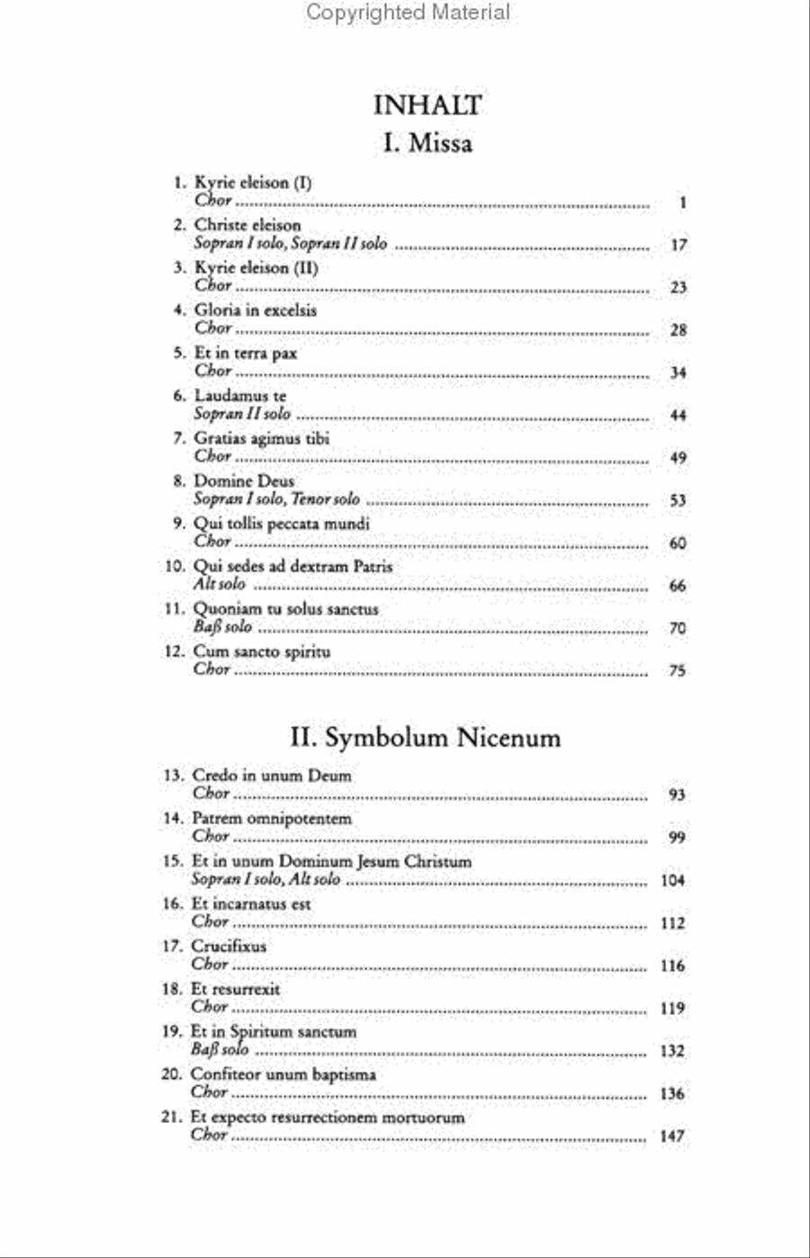 Mass In B Minor 4-Part scores gallery preview page 2