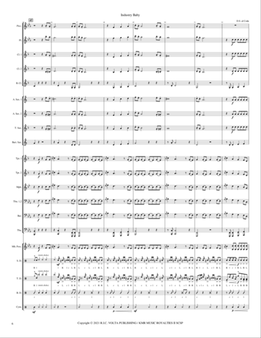 Industry Baby Marching Band scores gallery preview page 6