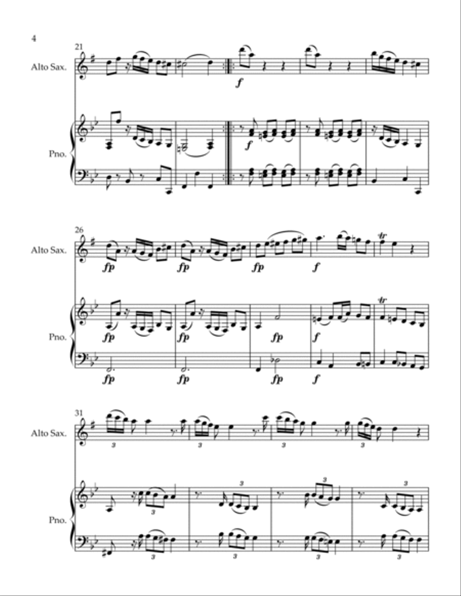 Andante Alto Saxophone scores gallery preview page 4