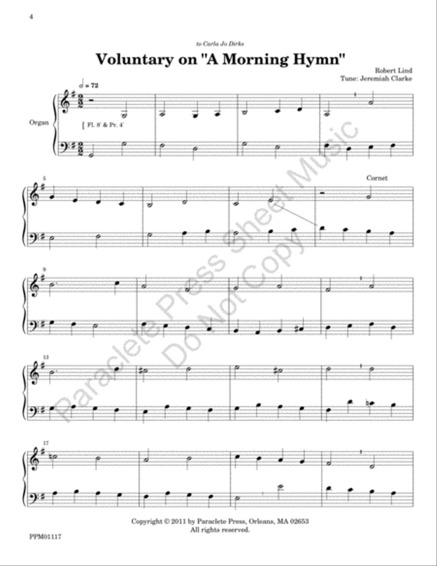 Tribute to Jeremiah Clarke Choir scores gallery preview page 5