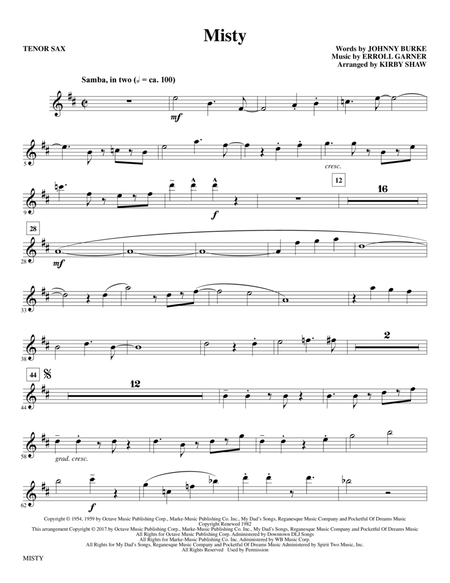 Misty - Bb Tenor Saxophone