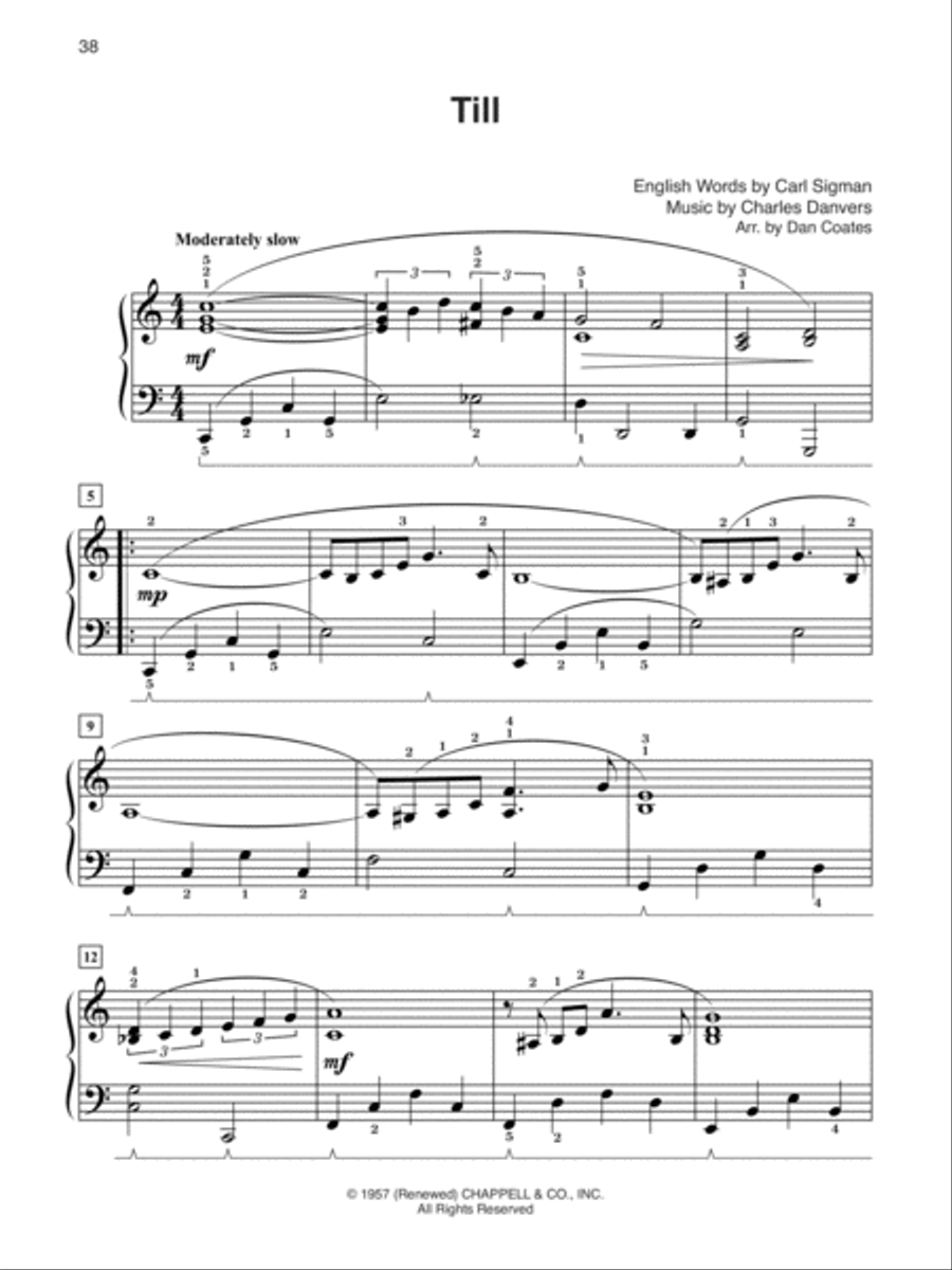 Dan Coates Popular Piano Library -- Timeless Standards Piano Solo scores gallery preview page 5