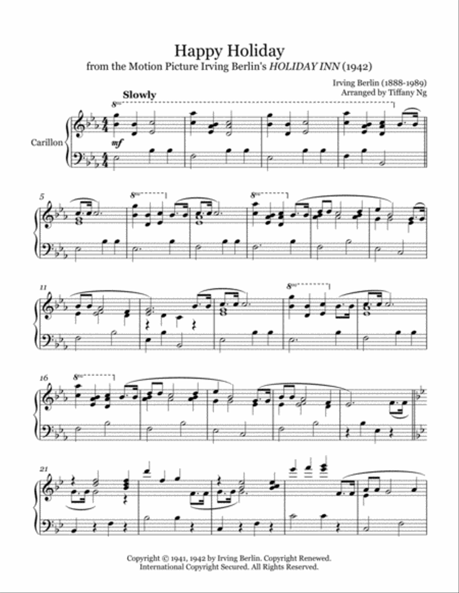 Happy Holiday Glockenspiel scores gallery preview page 1