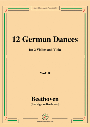 Book cover for Beethoven-12 German Dances,for 2 Violins and Viola