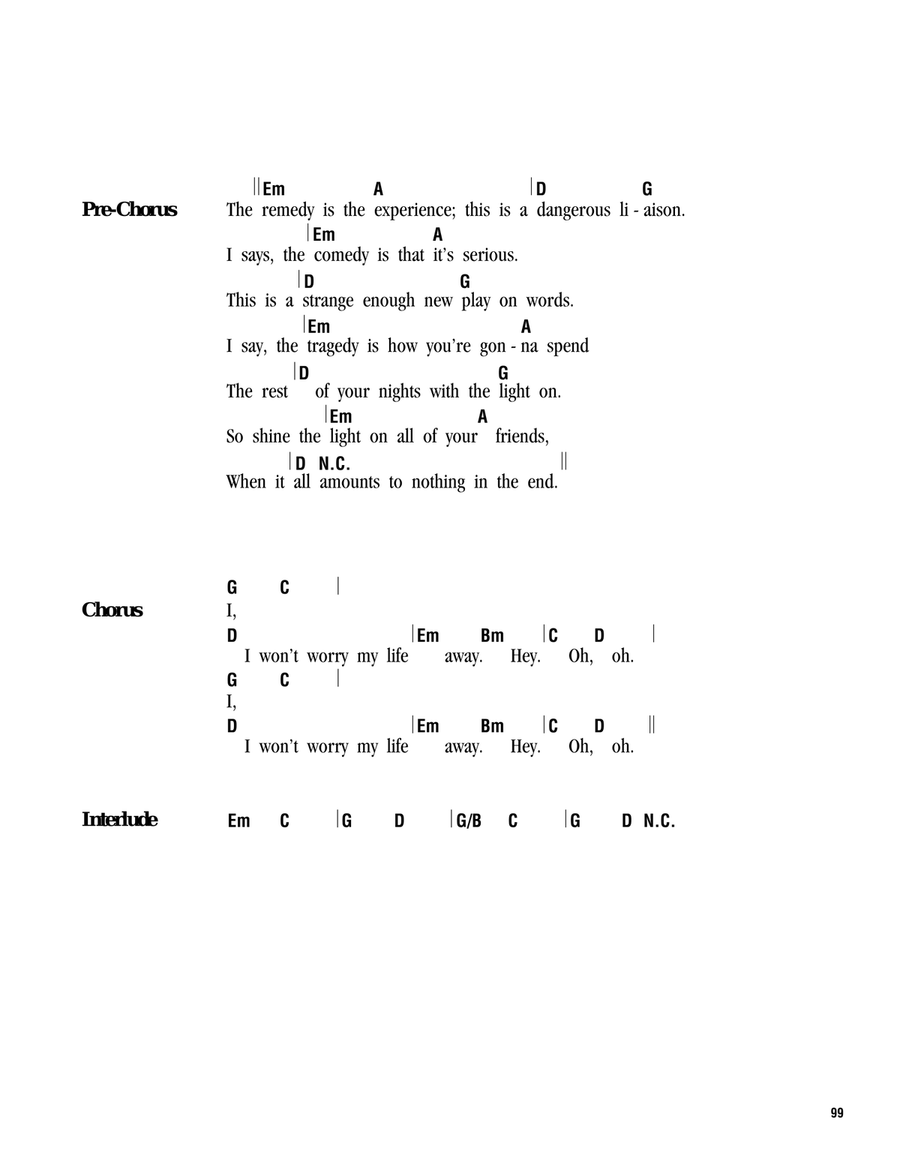 The Remedy (I Won't Worry) Acoustic Guitar scores gallery preview page 2