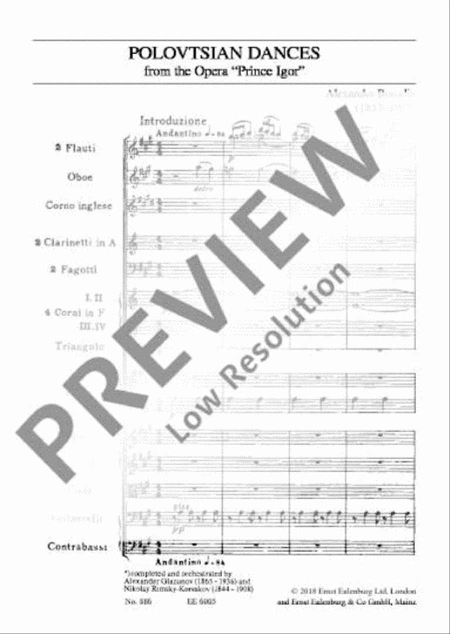 Polovtsian Dances Orchestra scores gallery preview page 4