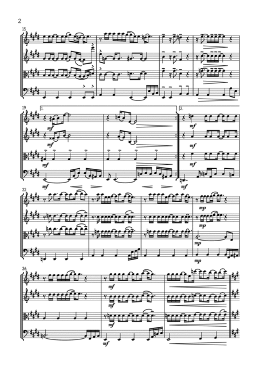 Son Of A Preacher Man String Quartet scores gallery preview page 2