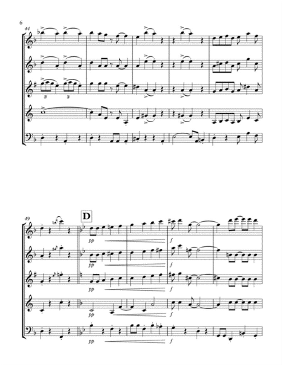 That's a Plenty: Wind Quintet Woodwind Quintet scores gallery preview page 6
