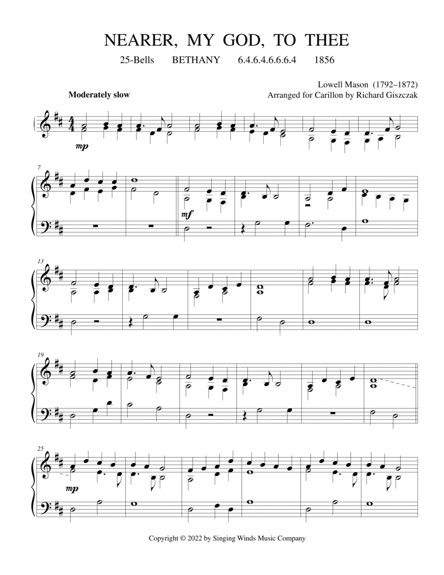 25B. Nearer, My God, To Thee (BETHANY) Small Ensemble scores gallery preview page 1