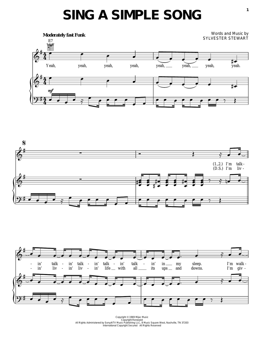Sing A Simple Song Sing A Simple Song Acoustic Guitar scores gallery preview page 1
