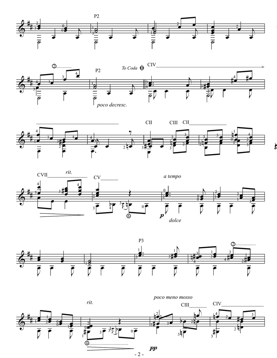 Capricho Catalan Op. 165, No 5 Classical Guitar scores gallery preview page 2