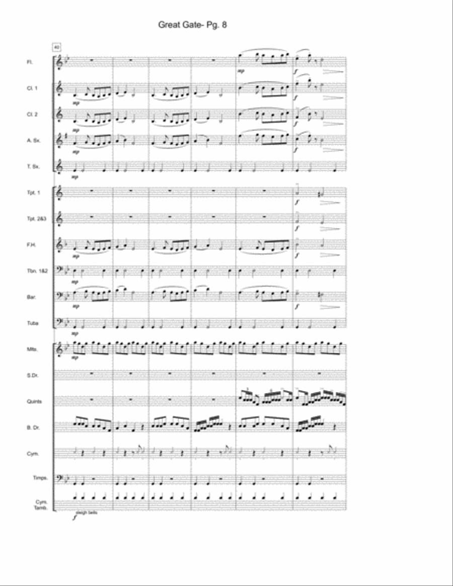 Great Gate (Classical Production) Marching Band scores gallery preview page 9
