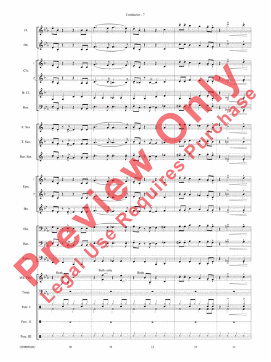 Let It Snow! / Winter Wonderland Concert Band scores gallery preview page 9