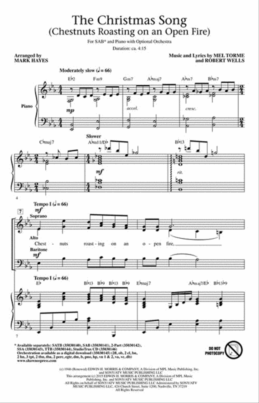 The Christmas Song The Christmas Song 3-Part scores gallery preview page 2