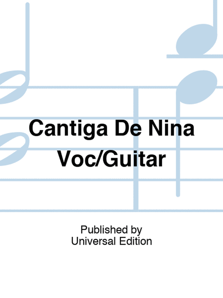 Cantiga De Nina Voc/Guitar