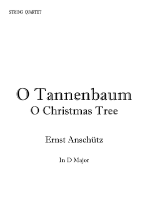 O Christmas Tree (O Tannenbaum) for String Quartet in D. Early Intermediate.