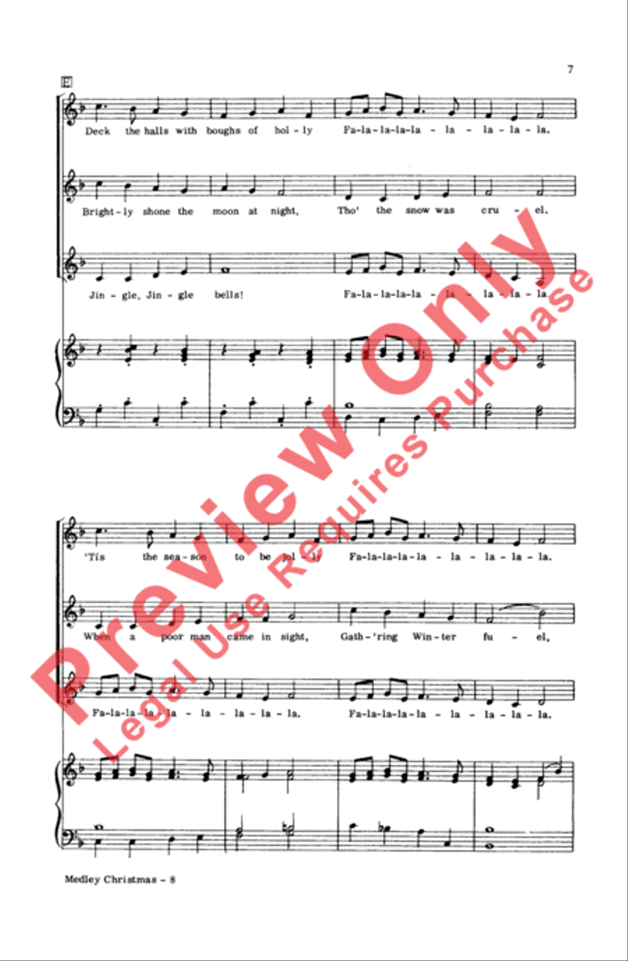 Medley Christmas Medley Christmas Women's Choir scores gallery preview page 7