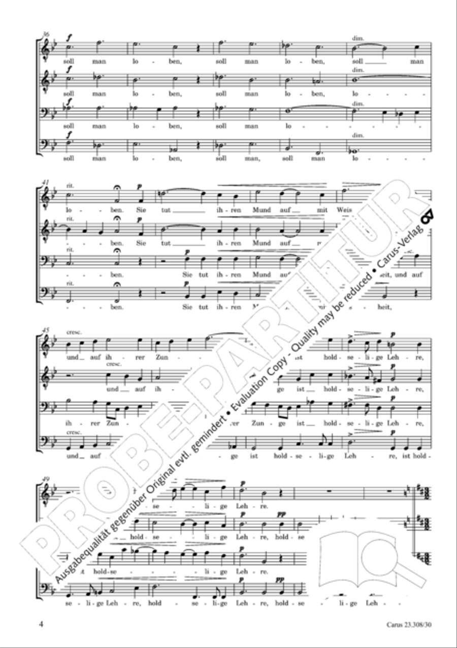 Blessed are all those who fear God (Wohl dem, der den Herren furchtet) SSAATTBB scores gallery preview page 5
