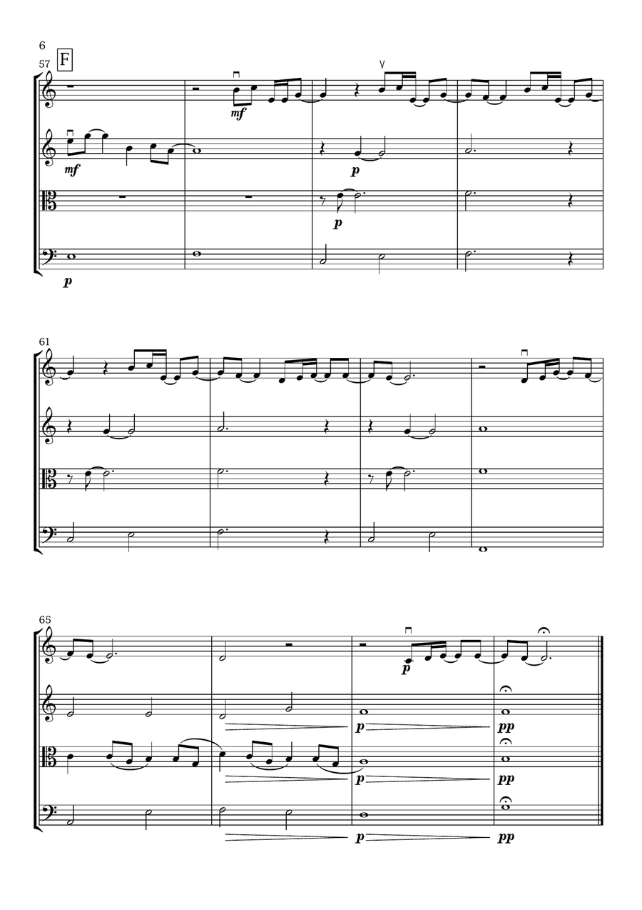 What Was I Made For? String Quartet scores gallery preview page 6