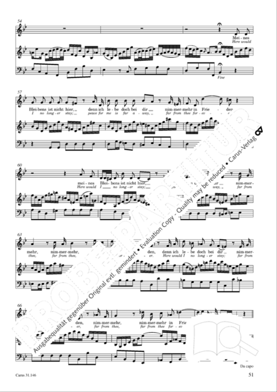 Through bitter tribulation we enter into God's kingdom (Wir mussen durch viel Trubsal in das Reich Gottes eingehen) 4-Part scores gallery preview page 52
