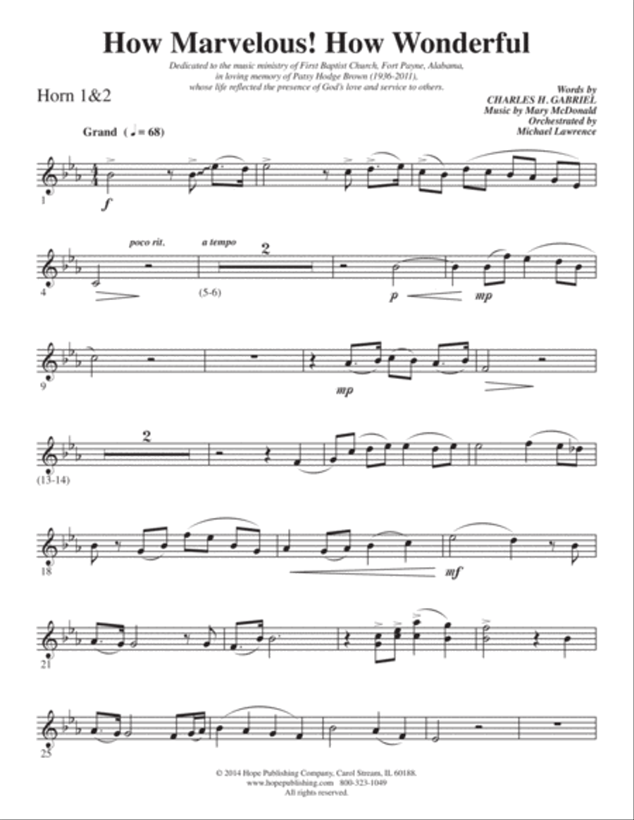 How Marvelous! How Wonderful! 4-Part scores gallery preview page 35