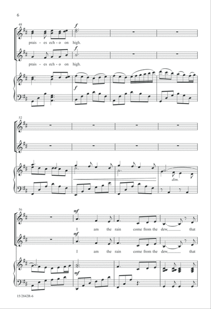 I Am the One SSA scores gallery preview page 7