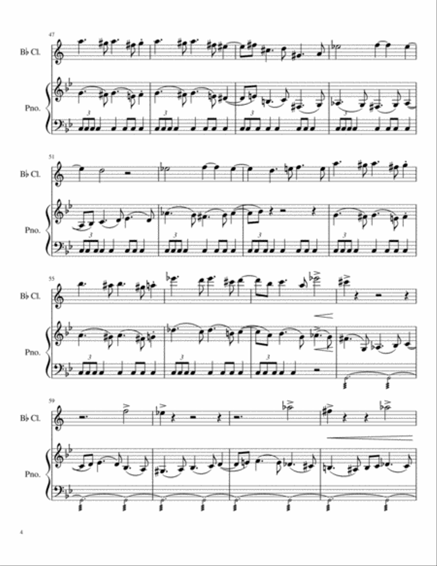 The planets-full suite for Clarinet and Piano Clarinet Solo scores gallery preview page 4
