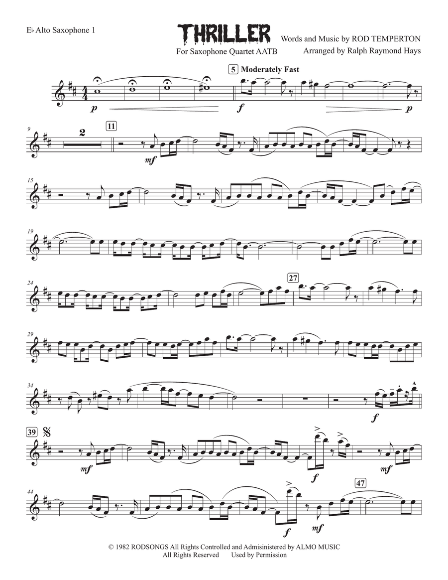 The Best Of Michael Jackson Saxophone Quartet scores gallery preview page 5