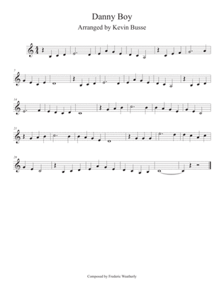 Danny Boy (Easy key of C) - Trumpet