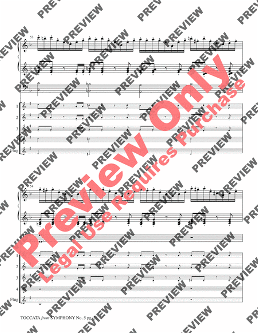 Toccata (from Symphony No. 5) Small Ensemble scores gallery preview page 23