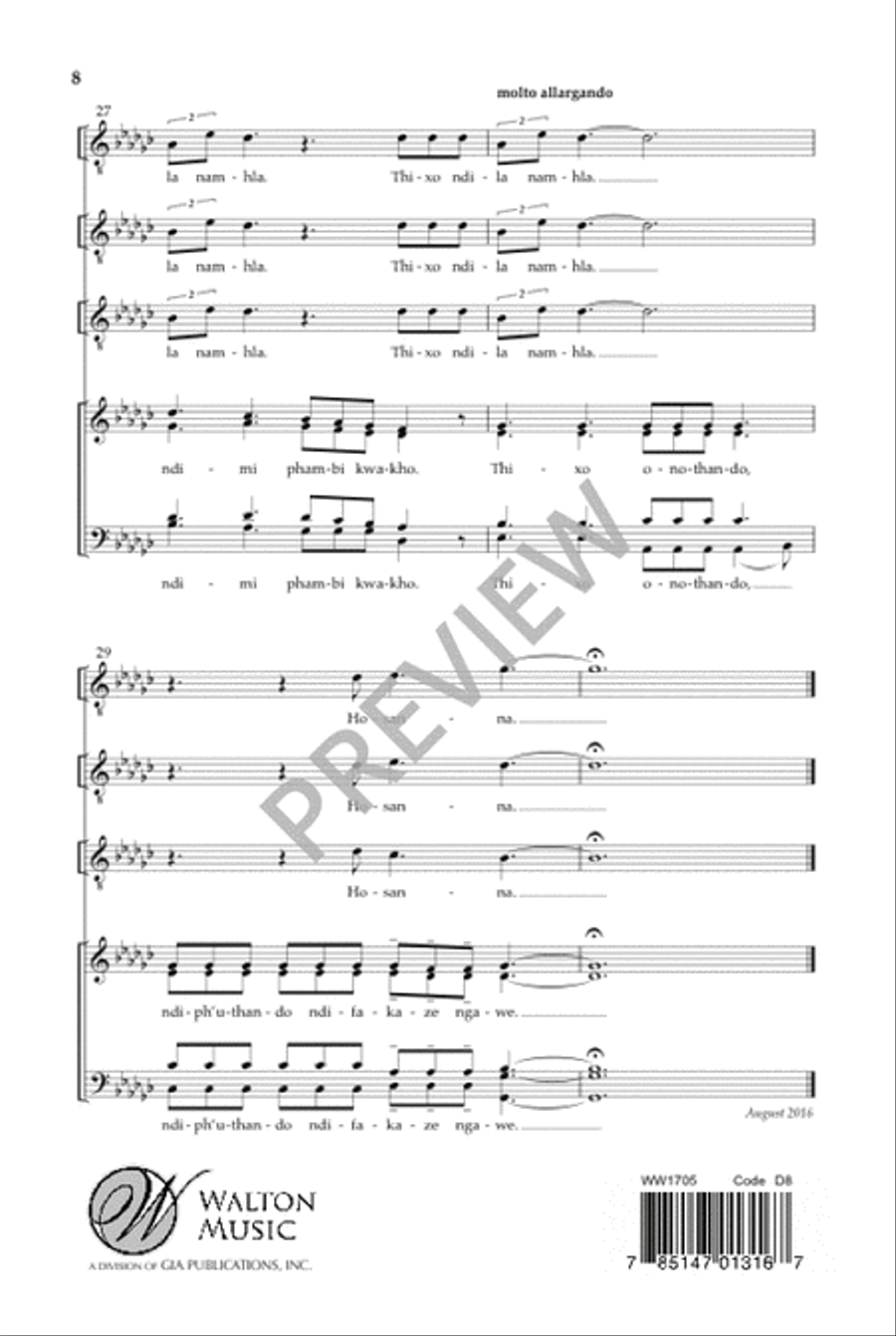 Thixo Onothando 4-Part scores gallery preview page 9
