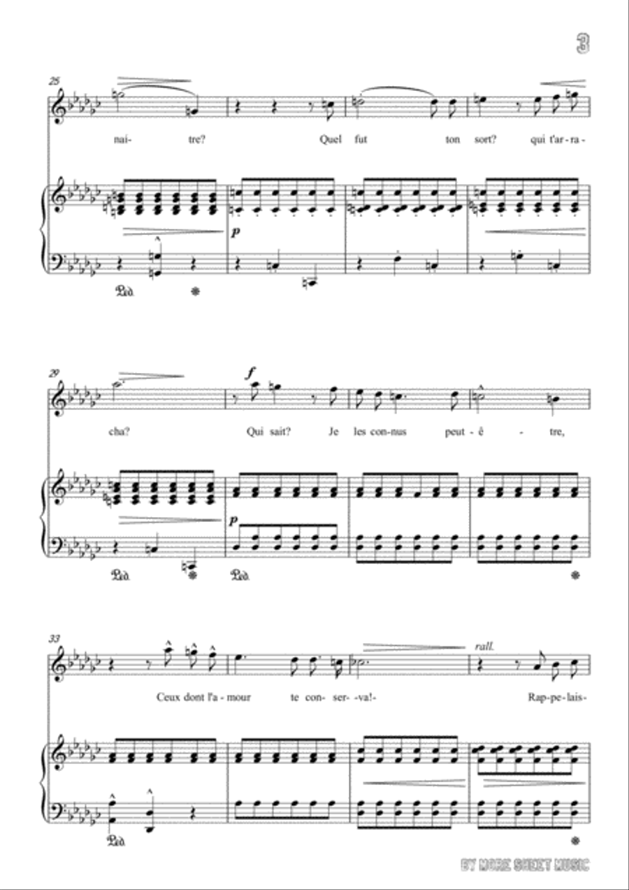 Viardot-Fleur desséchée in G flat Major,for Voice and Piano
