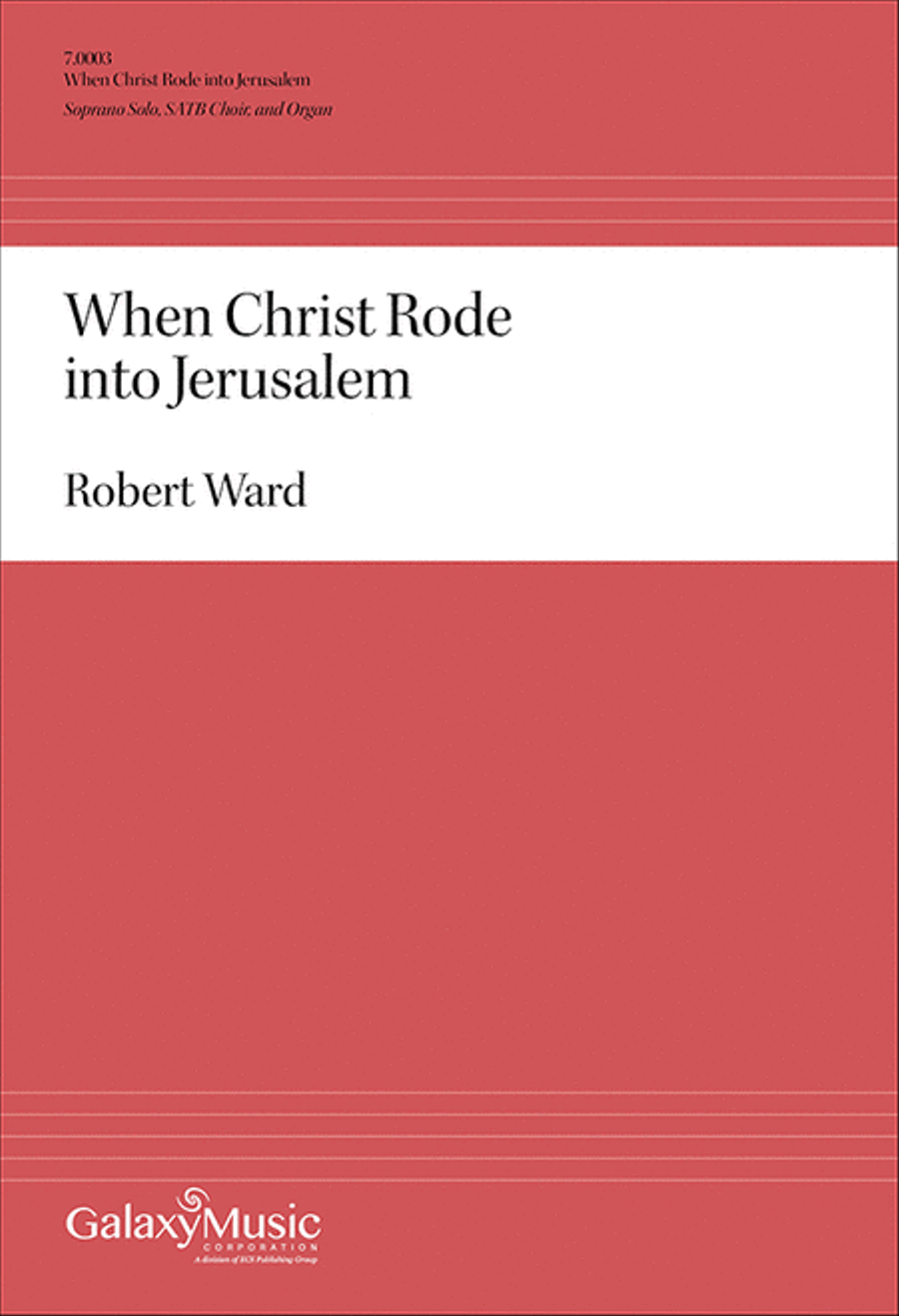 When Christ Rode Into Jerusalem 4-Part scores gallery preview page 1