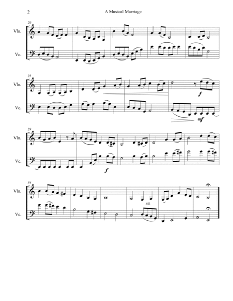 String Duo No 13 from A Musical Marriage 
